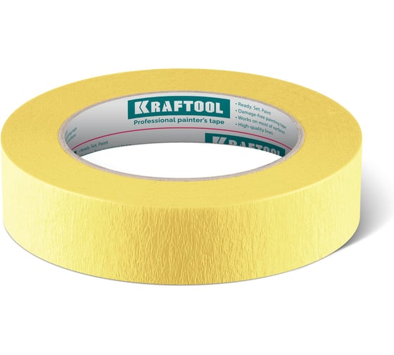 Малярная лента KRAFTOOL #500 Flex 25 мм х 30 м, для изогнутых линий 12105-25
