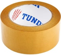 Двусторонняя клейкая лента TUNDRA 48 мм х 25 м, полипропиленовая, прозрачная основа 4648655