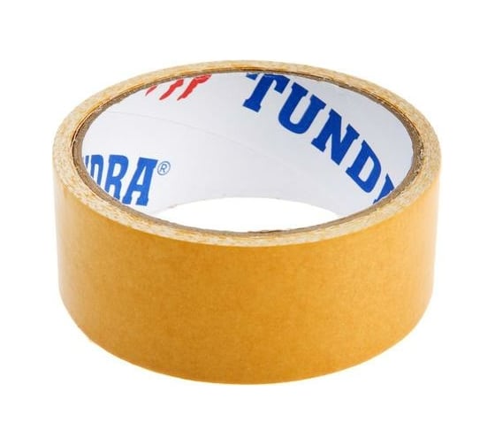 Двусторонняя клейкая лента TUNDRA 36 мм х 5 м, на тканевой основе 4648656 1