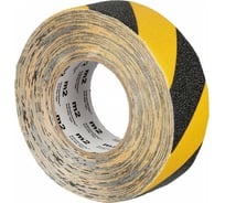 Противоскользящая лента абразив 60 Grit, желто-черная, износостойкость 1 млн шагов, 75 мм x 18,3 м Mehlhose GmbH M1WR075183