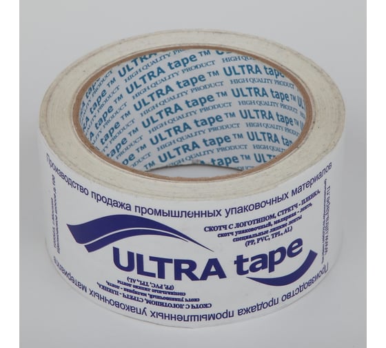 Клейкая лента Ultra tape, с логотипом ОСТОРОЖНО!!! ХРУПКОЕ!!!, 48мм, 66м, 45мкм, черные буквы на желтом фоне, 6шт/уп 4687206399662