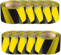 Лента оградительная Turbosky ЛО-200 жeлтo/чeрнaя, 10 шт 597