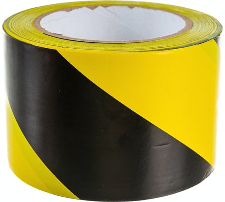 Лента ПВХ для разметки Mehlhose GmbH толщина 150 мкм цвет желто-черный 75 мм х 33 м KMSW07533