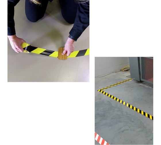 Лента ПВХ для разметки Mehlhose GmbH толщина 150 мкм цвет желто-черный 100 мм х 33 м KMSW10033