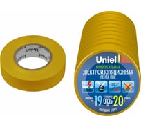 Изоляционная лента Uniel 20/19/10 YEL UIT-135P 4497