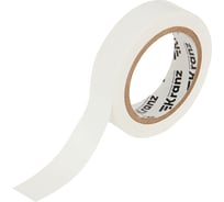Изолента ПВХ KRANZ 0,13х15 мм, 10 м, белая KR-09-2001