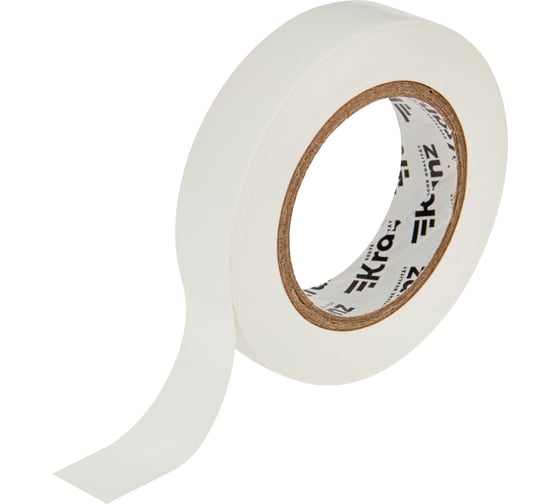 Изолента ПВХ KRANZ 0,13х15 мм, 20 м, белая KR-09-2601