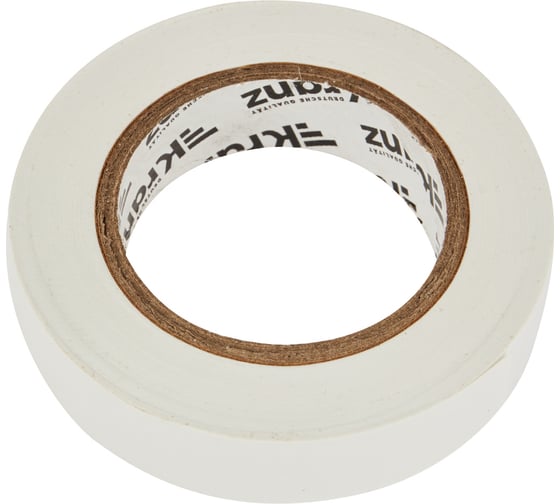 Изолента ПВХ KRANZ 0,13х15 мм, 20 м, белая KR-09-2601