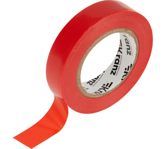 Изолента ПВХ KRANZ 0,13х15 мм, 20 м, красная KR-09-2604