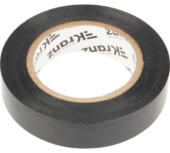 Изолента ПВХ KRANZ 0,13х15 мм, 20 м, черная KR-09-2606