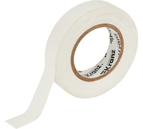 Изолента ПВХ KRANZ 0,13х15 мм, 25 м, белая KR-09-2101