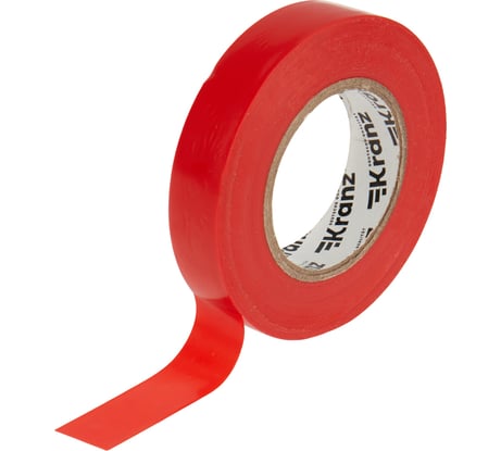 Изолента ПВХ KRANZ 0,13х15 мм, 25 м, красная KR-09-2104