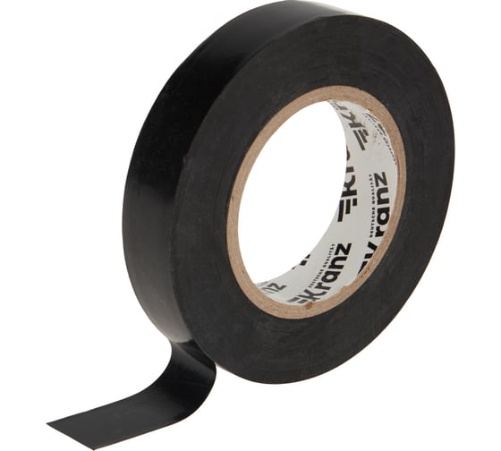 Изолента ПВХ KRANZ 0,13х15 мм, 25 м, черная KR-09-2106