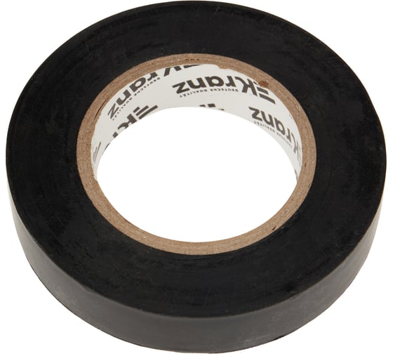 Изолента ПВХ KRANZ 0,13х15 мм, 25 м, черная KR-09-2106
