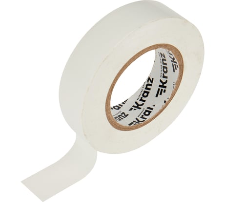 Изолента ПВХ KRANZ 0,13х19 мм, 25 м, белая KR-09-2201