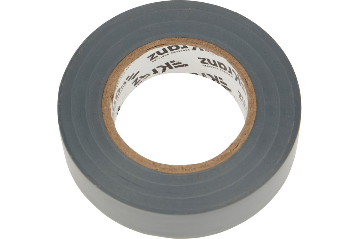 Изолента ПВХ KRANZ 0,13х19 мм, 25 м, серая KR-09-2208 - выгодная цена ...