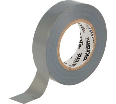 Изолента ПВХ KRANZ 0,13х19 мм, 25 м, серая KR-09-2208