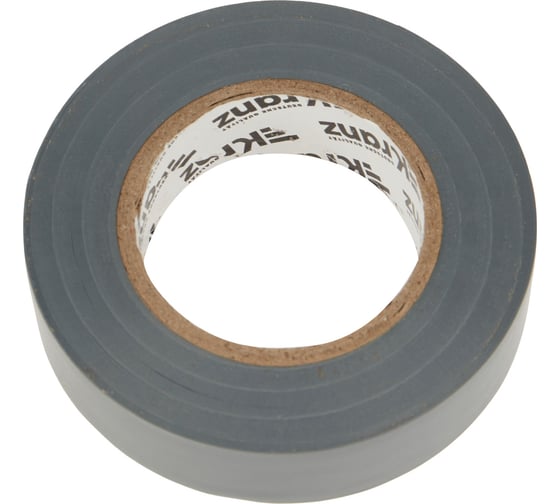 Изолента ПВХ KRANZ 0,13х19 мм, 25 м, серая KR-09-2208