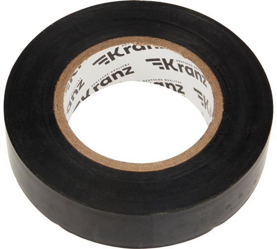Изолента ПВХ KRANZ 0,13х19 мм, 25 м, черная KR-09-2206