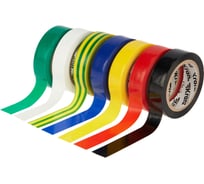 Набор изоленты KRANZ 0,13х15 мм, 10 м, 7 цветов KR-09-2010-E