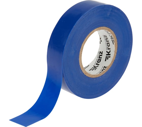 Профессиональная изолента ПВХ KRANZ 0,18х19 мм, 20 м, синяя KR-09-2805