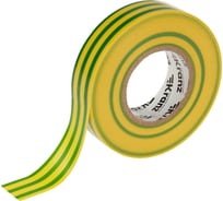 Профессиональная изолента ПВХ KRANZ 0,18х19 мм, 20 м, желто-зеленая KR-09-2807