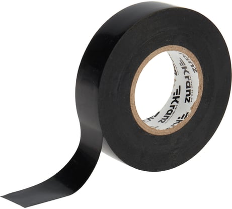 Профессиональная изолента ПВХ KRANZ 0,18х19 мм, 20 м, черная KR-09-2806