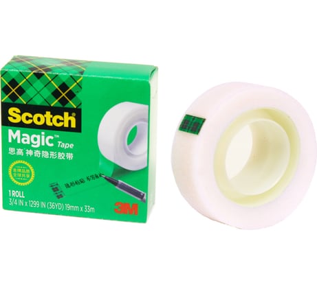 Невидимая клейкая лента SCOTCH 810 Magic в коробочке, 19 мм х 33 м 7100024666