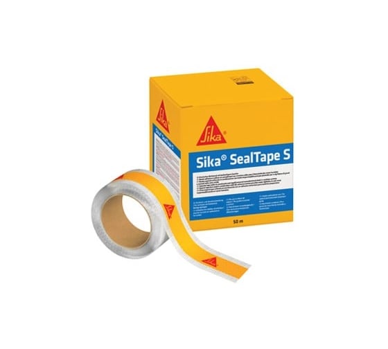 Лента для герметизации швов, примыканий и углов во влажных помещениях SIKA SealTape S рулон 100 м 820459
