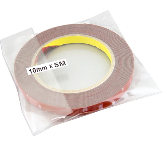 Оригинальный серый двусторонний скотч MTF Light 3M TAPE(ACRYL) 10мм х 5м красная подложка 3M10X500R