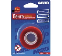 Клейкая двухсторонняя монтажная лента ABRO 6 мм х 1,5 м EMT-006-RW