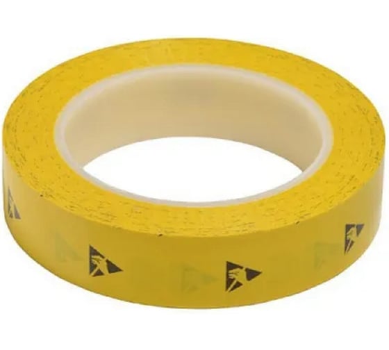 Лента антистатическая желтая упаковочная CLEAN CONTROL TECH 12ммх33м (Rs ≤ 10Е9), T140-512