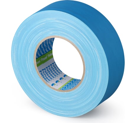 Тканевая, влагостойкая, флуоресцентная лента Folsen 48 мм х 50 м, синяя 054024850