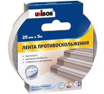 Клейкая лента противоскольжения Unibob 25ммх5м, прозрачный 54804