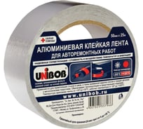Алюминиевая клейкая лента Unibob для авторемонтных работ, 50ммх25м 50124