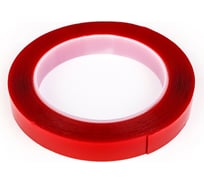 Прозрачная, двусторонняя, акриловая клейкая лента TORSO 15 мм х 5 м 1293510