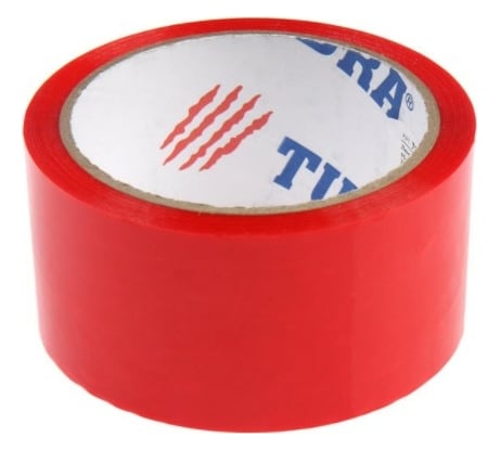 Клейкая лента TUNDRA красная, 45 мкм, 48 мм х 50 м 7303620