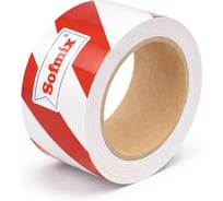 Лента для разметки SOFMIX красно-белая 50мм х 50м, арт  с защитным покрытием 402358