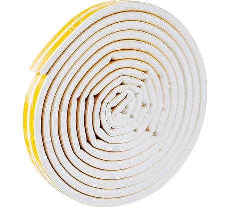 Самоклеящийся резиновый уплотнитель SDM тип D, 9 мм х 7 мм, белый, 6 м 4749