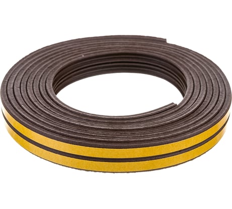 Самоклеящийся резиновый уплотнитель SDM тип E, 9 мм х 4 мм, коричневый, 6 м 5246