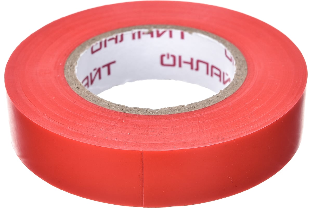 Изолента ОНЛАЙТ OIT-B15-20/R ПВХ, красная, Китай 71678 - выгодная цена ...