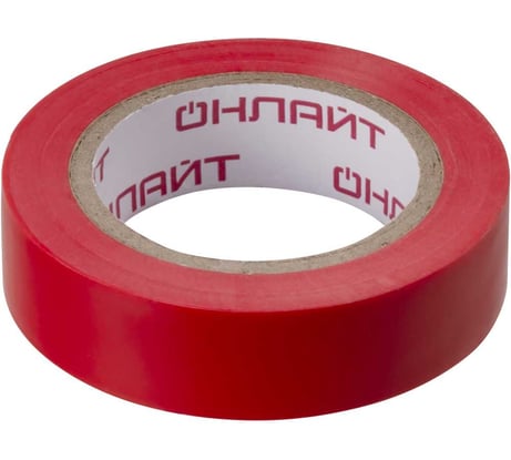 Изолента ОНЛАЙТ OIT-B15-10/R ПВХ, красная, Китай 61878