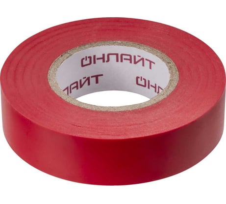 Изолента ОНЛАЙТ OIT-B19-20/R ПВХ, красная, Китай 61881
