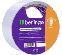 Клейкая лента двусторонняя 38мм х8м основа-полипропилен 8 шт. в упаковке Berlingo FSn_380812