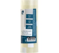 Канцелярская клейкая лента LITE 15 мм, 33 м, прозрачная S15x33LP