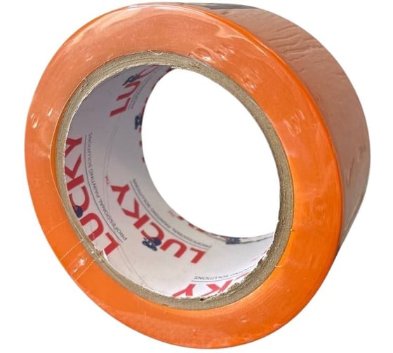 Лента LUCKY Blue Dolphin ПВХ гладкая оранжевая 50мм х 33 м 491850L 1