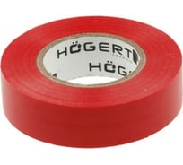 Изоляционная лента Hogert Technik 0,13x19 мм, 20 м, красная HT1P282