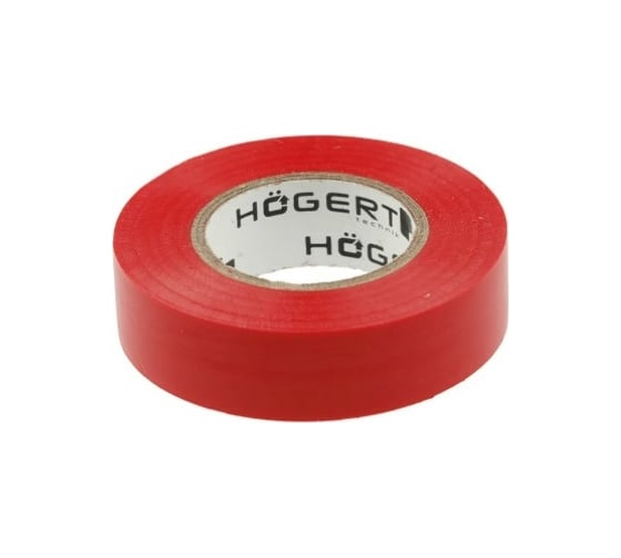 Изоляционная лента Hogert Technik 0,13x19 мм, 20 м, красная HT1P282