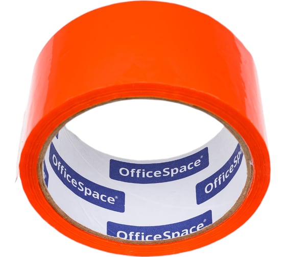 Упаковочная клейкая лента OfficeSpace 48 мм х 40 м, 45 мкм, оранжевая ШК КЛ_6289