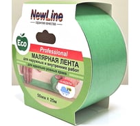 Малярная лента для наружных и внутренних работ 50 мм х 25 м, зеленая NewLine 1069